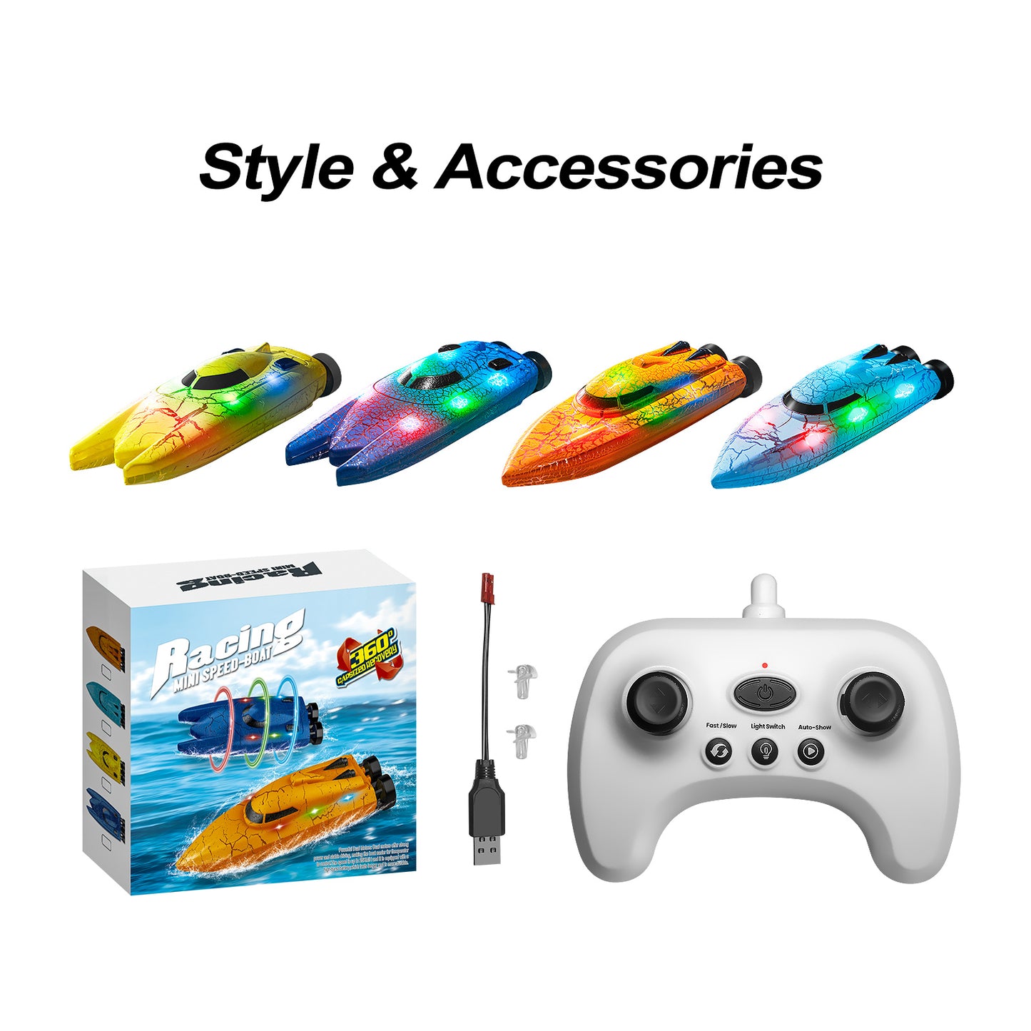 Mini Wave: 2.4G RC Speedboat (Ages 6–12)