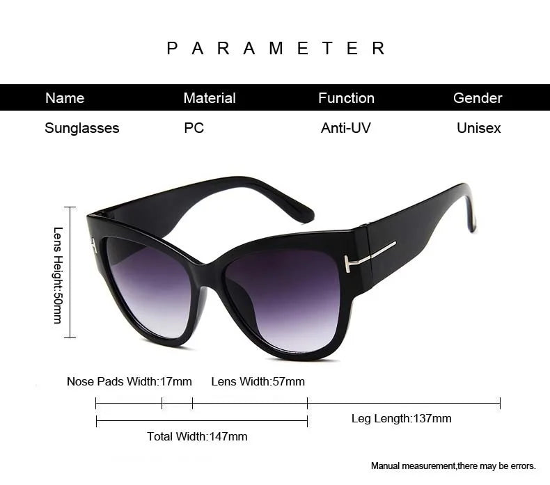 Velvet Glance: Retro Cat Eye Gradient Sunglasses