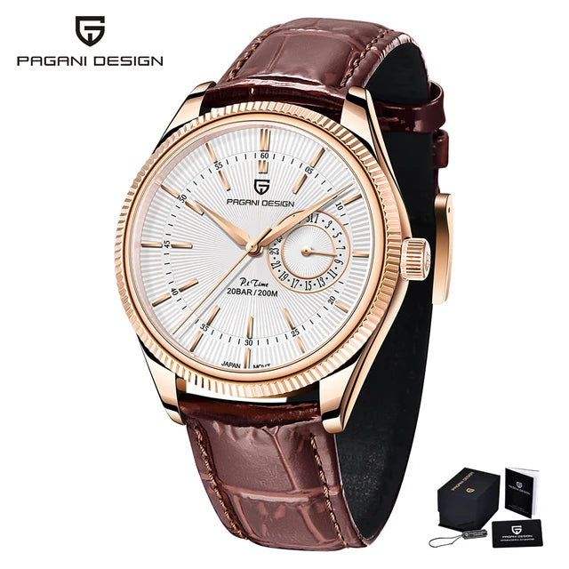 AquaDepth 200: Sapphire Diver Quartz Watch for Men