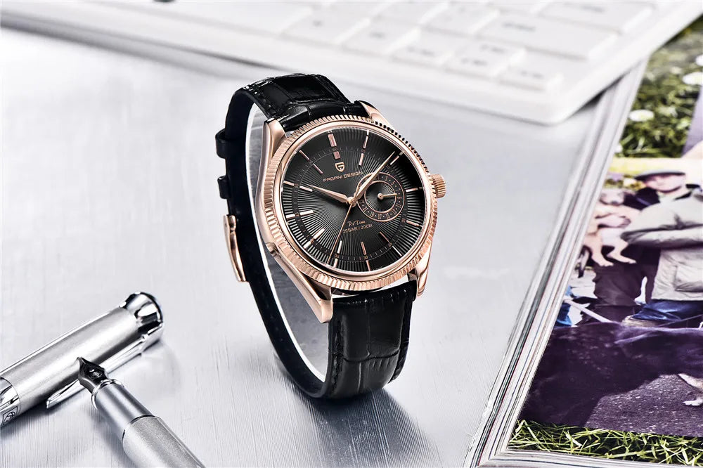 AquaDepth 200: Sapphire Diver Quartz Watch for Men