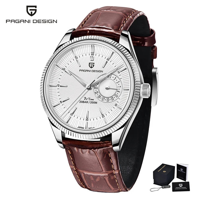 AquaDepth 200: Sapphire Diver Quartz Watch for Men