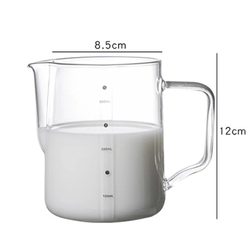 Glass Milk Frother Pitcher (350ml / 600ml)