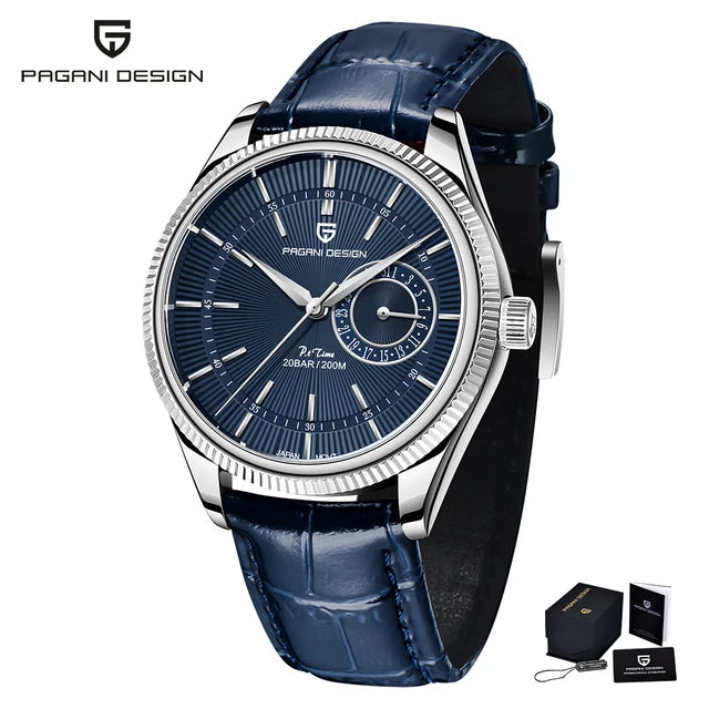 AquaDepth 200: Sapphire Diver Quartz Watch for Men