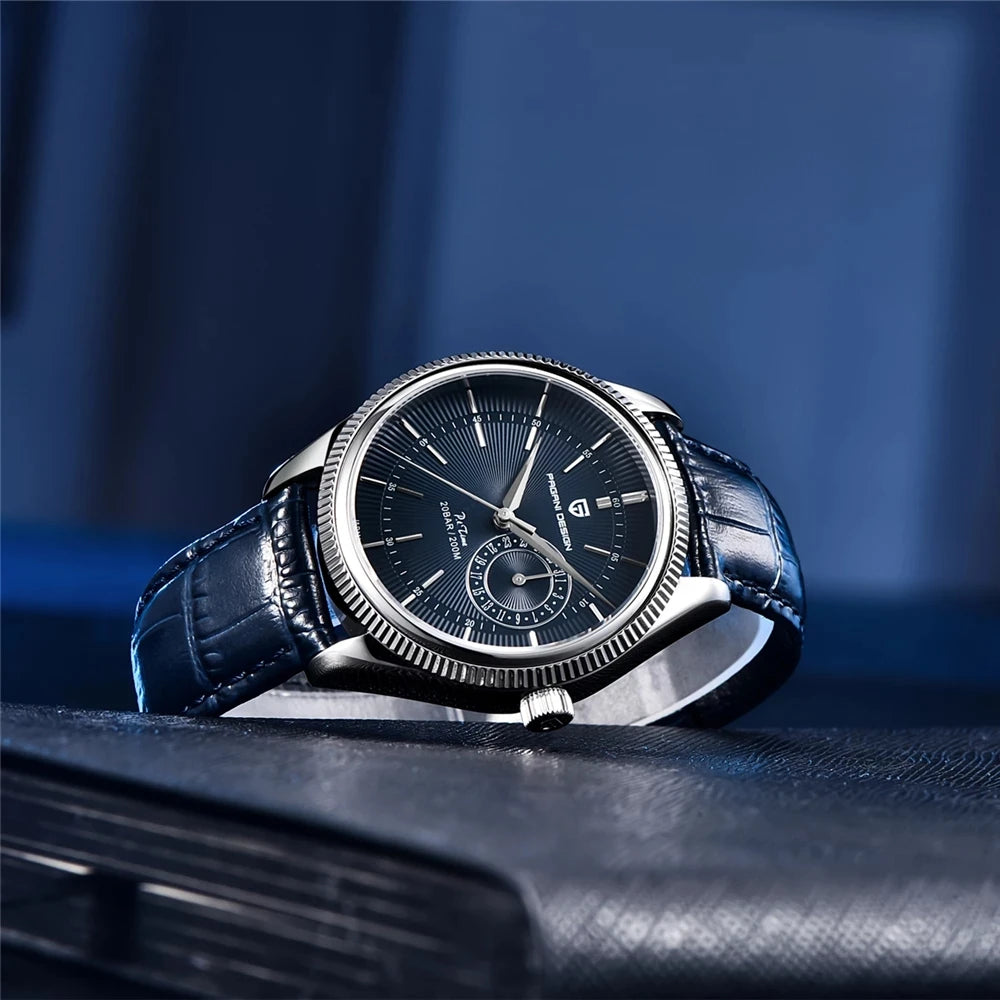 AquaDepth 200: Sapphire Diver Quartz Watch for Men