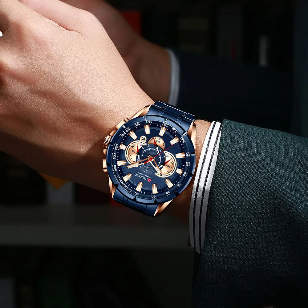 Steelmaster Chrono: Stainless Steel Chronograph Sports Watch for Men