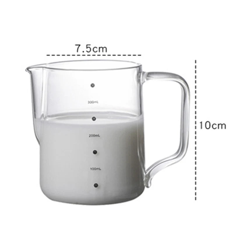 Glass Milk Frother Pitcher (350ml / 600ml)