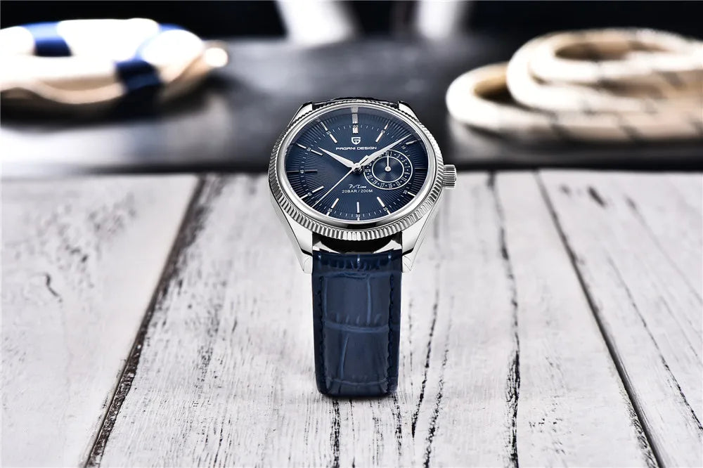 AquaDepth 200: Sapphire Diver Quartz Watch for Men