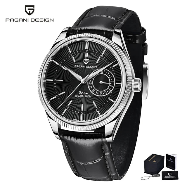 AquaDepth 200: Sapphire Diver Quartz Watch for Men