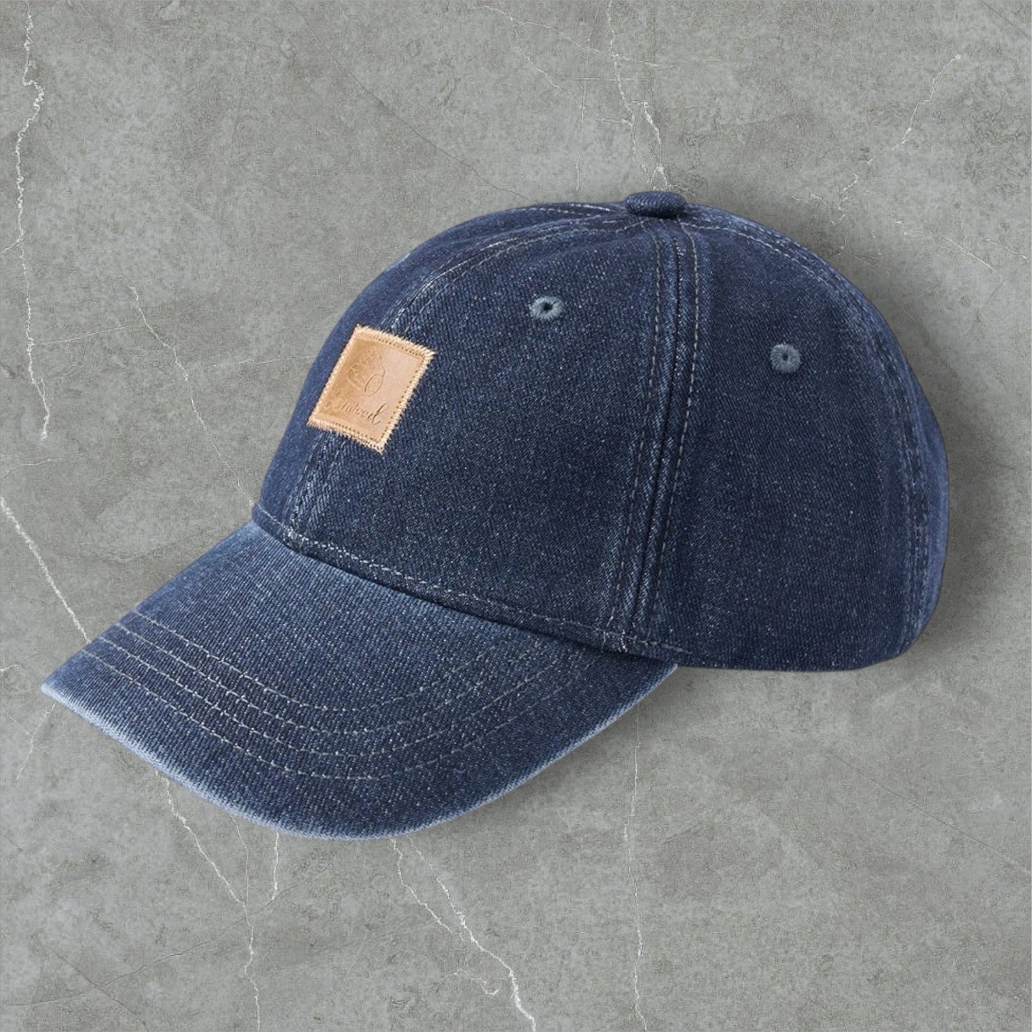 Indigo Curve: Vintage Denim Baseball Cap