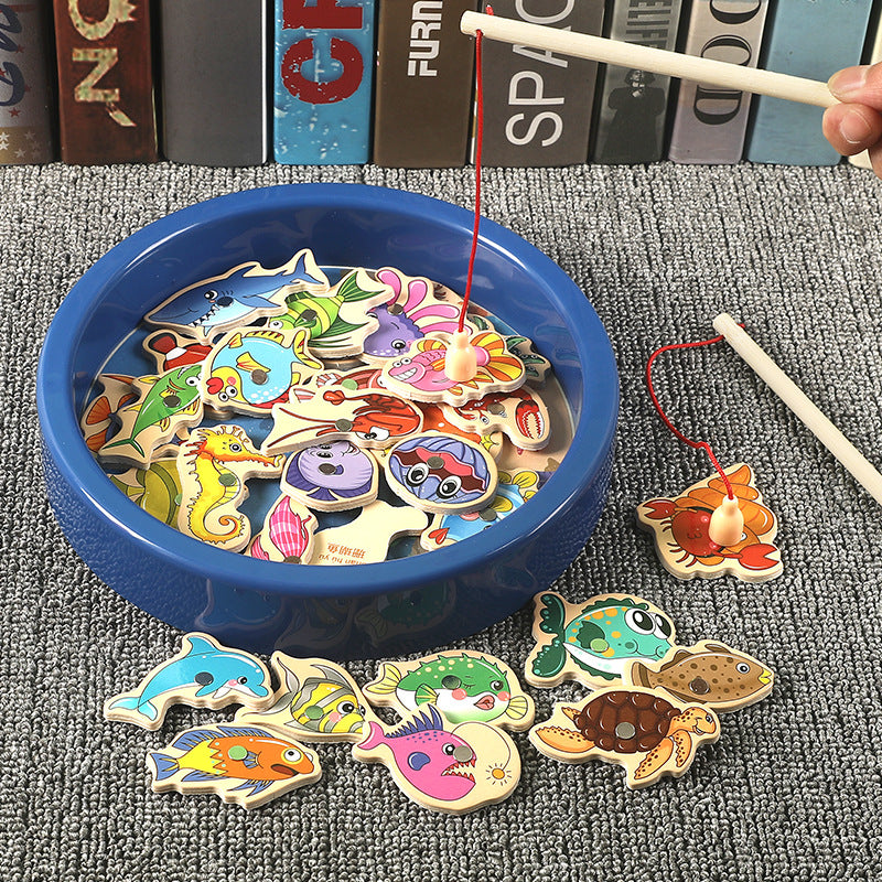 Ocean Catch: Montessori Magnetic Wooden Fishing Game (Ages 3–6+)