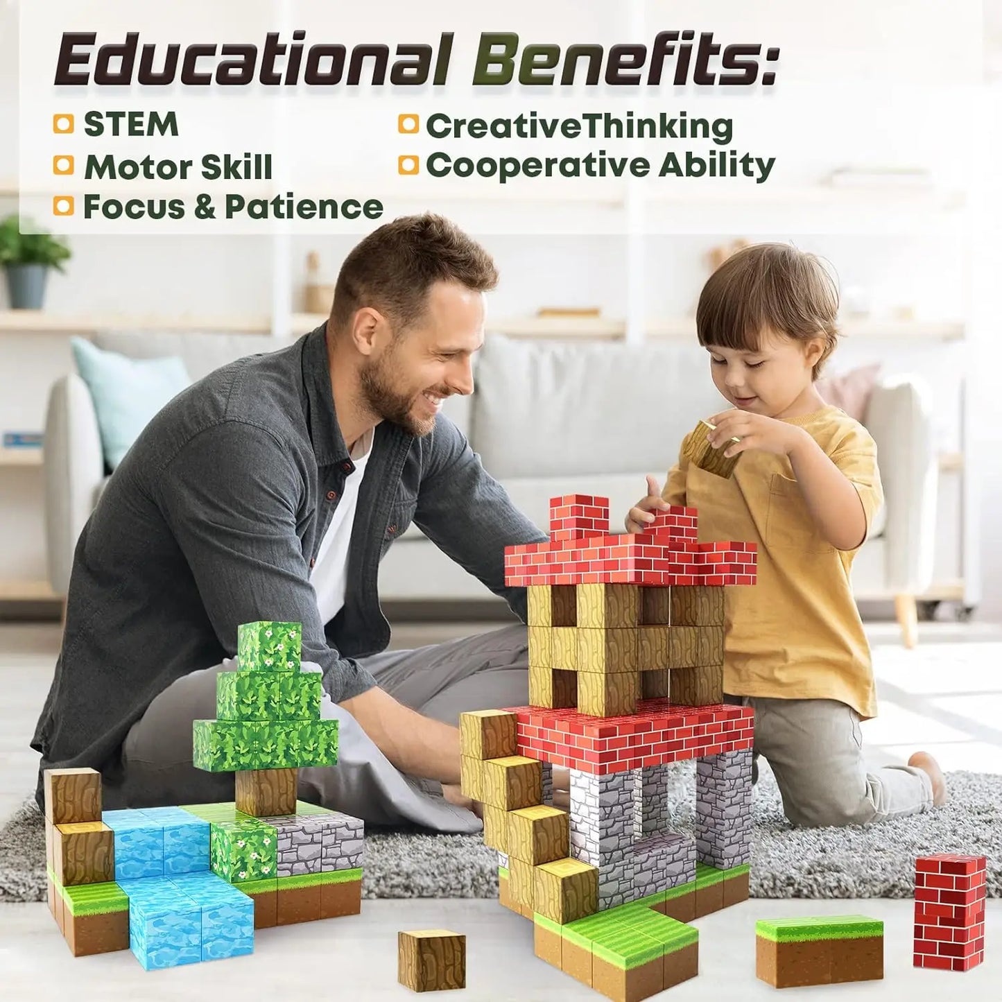 Magnet World Builder: 100-Piece Magnetic Blocks Set (Ages 4–12)
