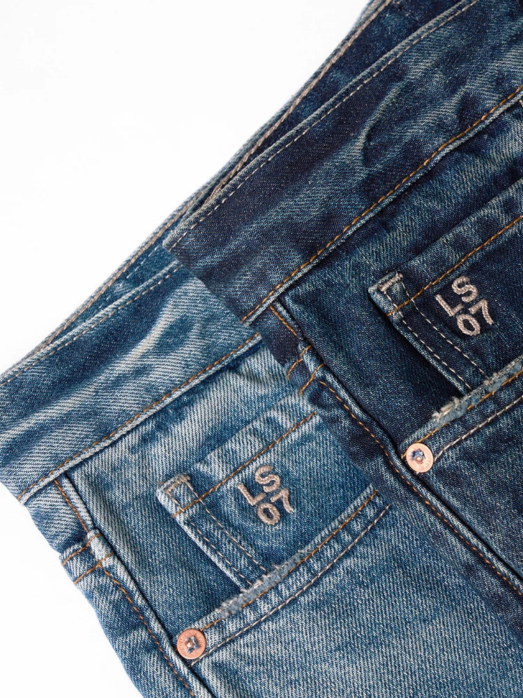SIMWOOD 2025 Spring New loose Straight 13.5oz Fabric Washed Vintage Jeans Men Classical Plus Size Denim Trousers