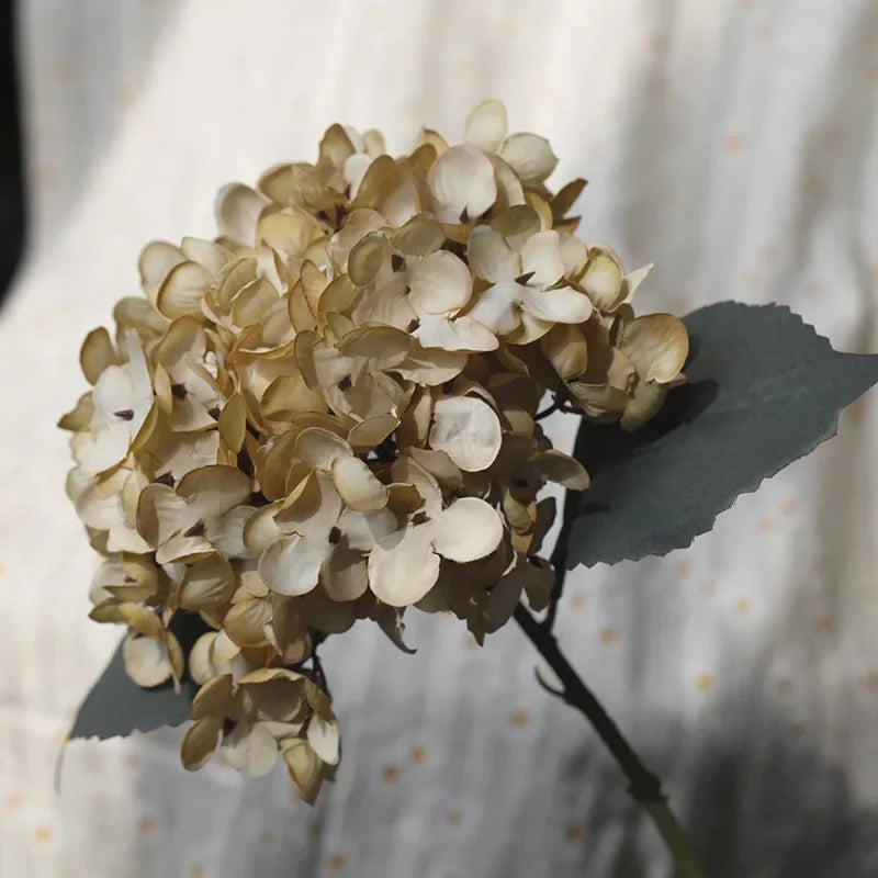 Soft Bloom: Silk Hydrangea Stem