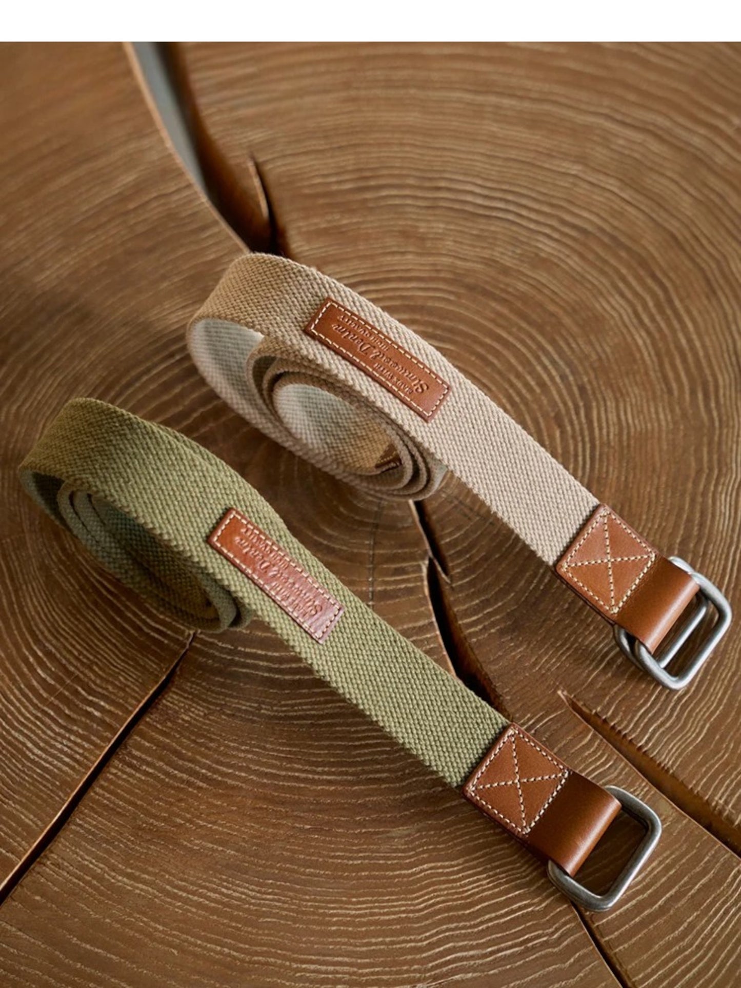 WeaveMark: Braided Canvas Belt with Leather Detail