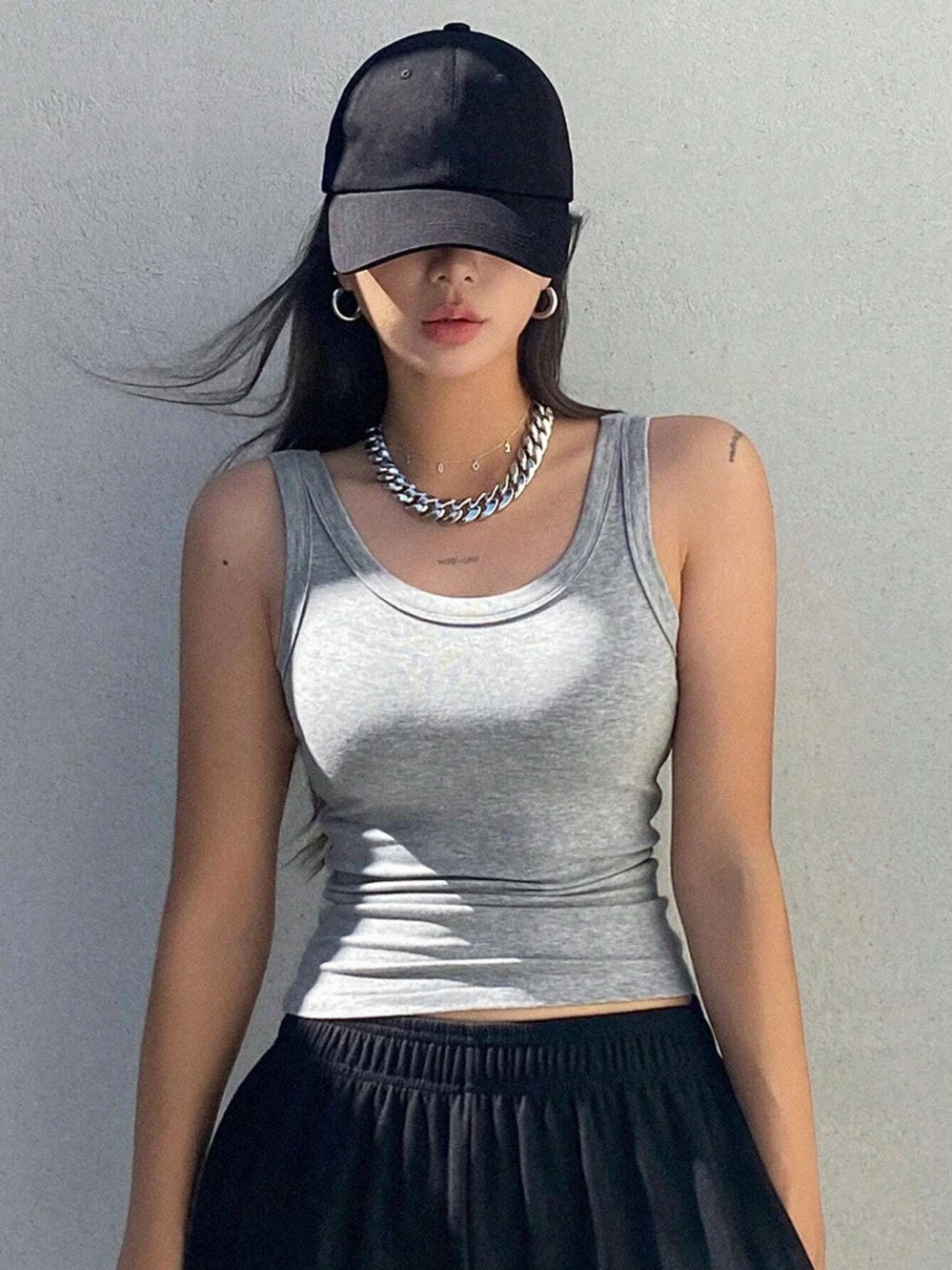 Women's Comfy Tight Tank Top – Summer Essential with Beauty Back Detail