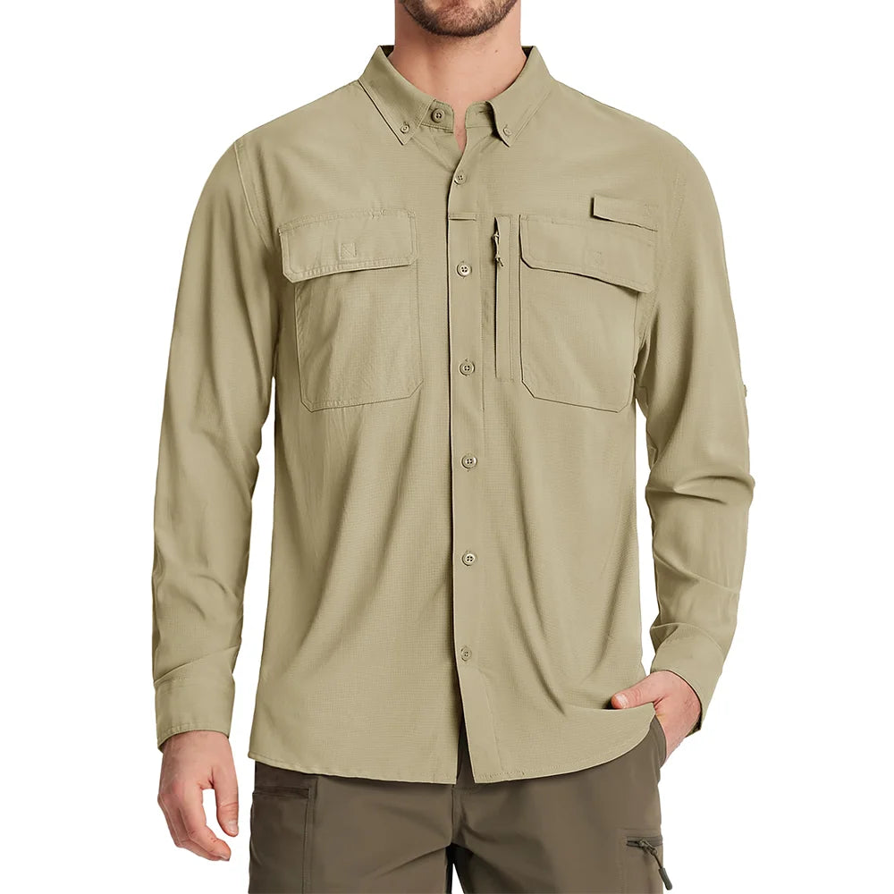 Men's Long Sleeve Quick-Dry Shirt – UPF 50+ Sun Protection & Outdoor Performance