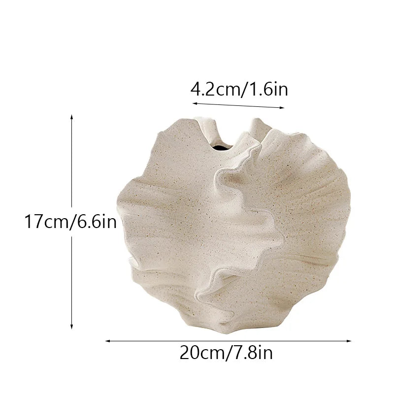 Nordic Tide: Summer Ceramic Coral Vase