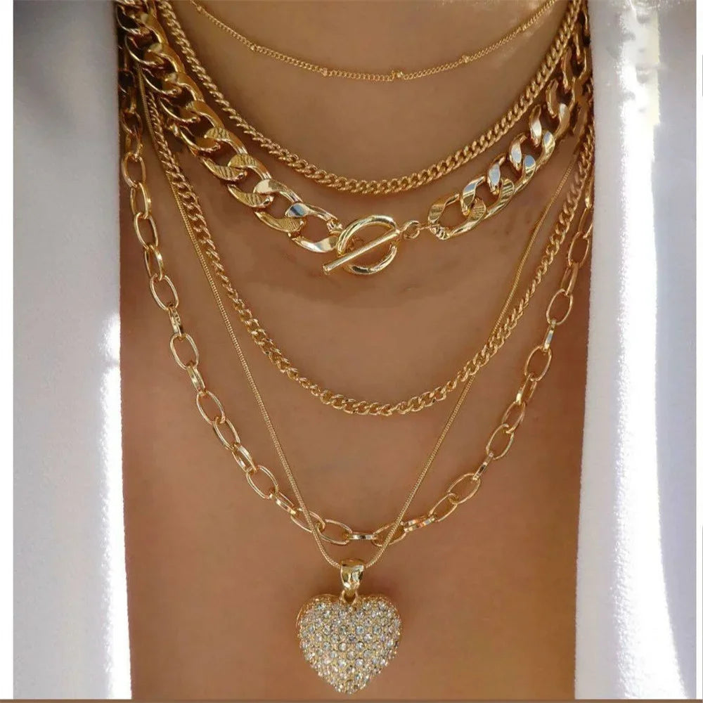 Gilded Rebel: Vintage Punk Coin Pendant Necklace