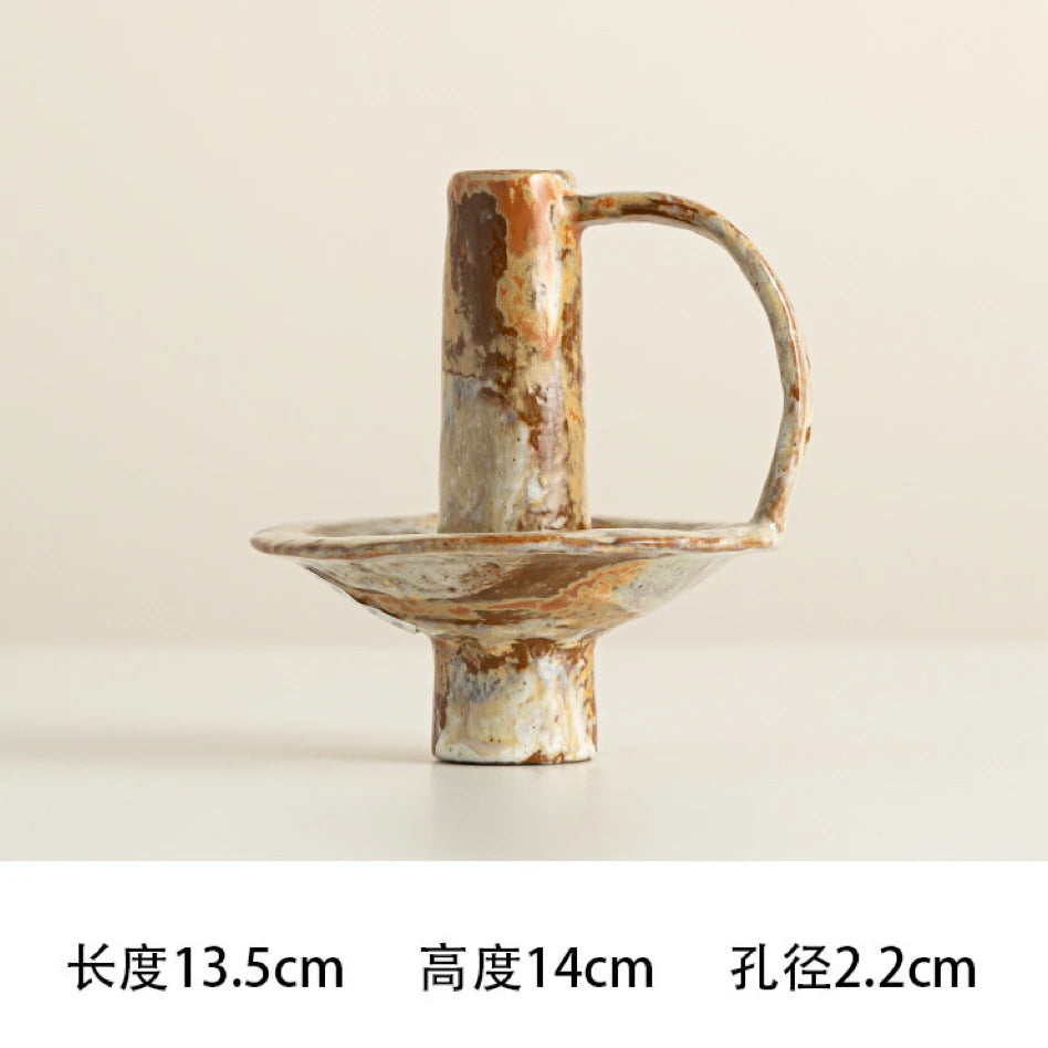 Retro Kitchen Candle Holders Party Designer Ceramic Homestay Candle Holders Decoration Living Room Home & Garden Castiçal Lszt