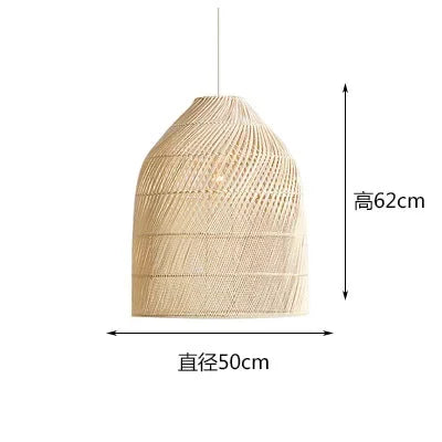 Glow Nest: Handwoven Rattan Pendant Lamp