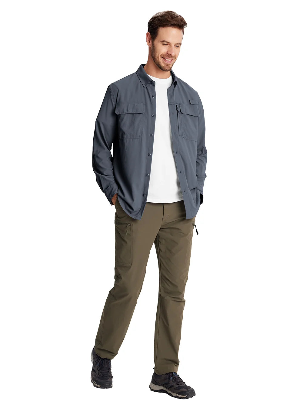 Men's Long Sleeve Quick-Dry Shirt – UPF 50+ Sun Protection & Outdoor Performance
