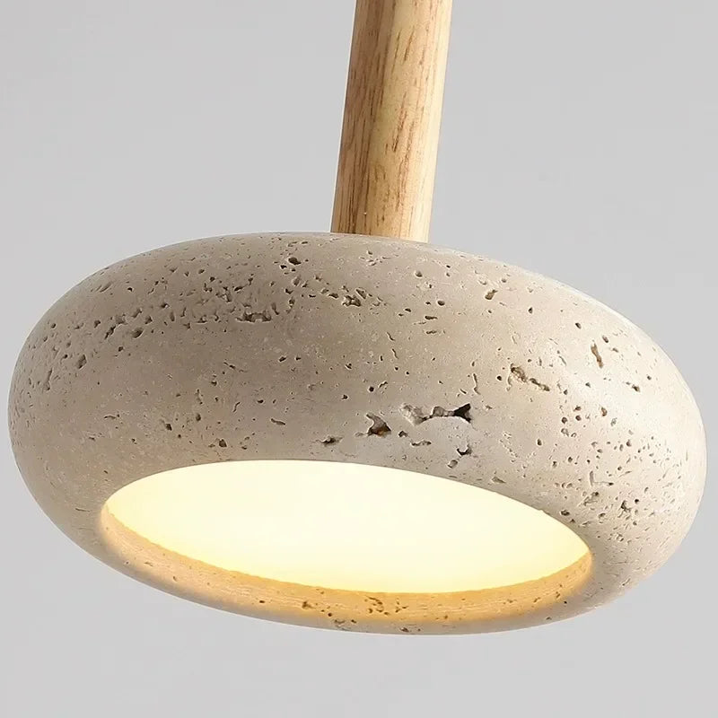 Stone Glow: Travertine Pendant Lamp