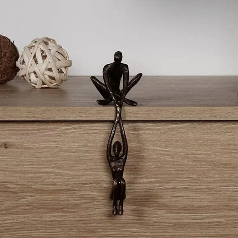 Balance of Love: Lifting Couple Resin Sculpture