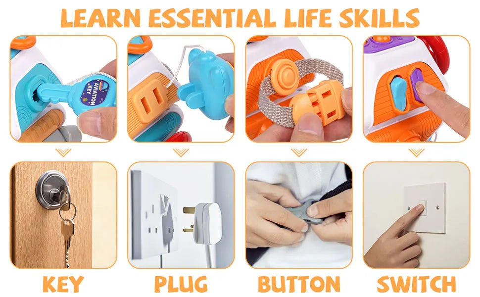 BusyCube 10-in-1: Montessori Sensory Lock-Box (Ages 3–6)