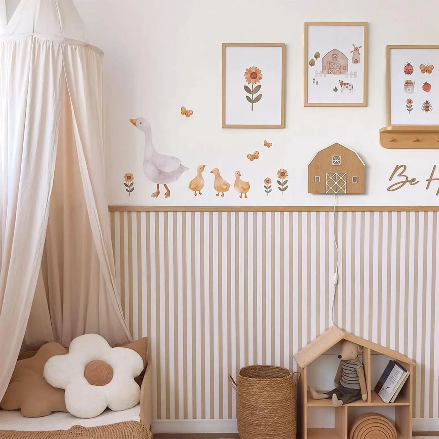 Brown Mocha Stripes Wallpaper