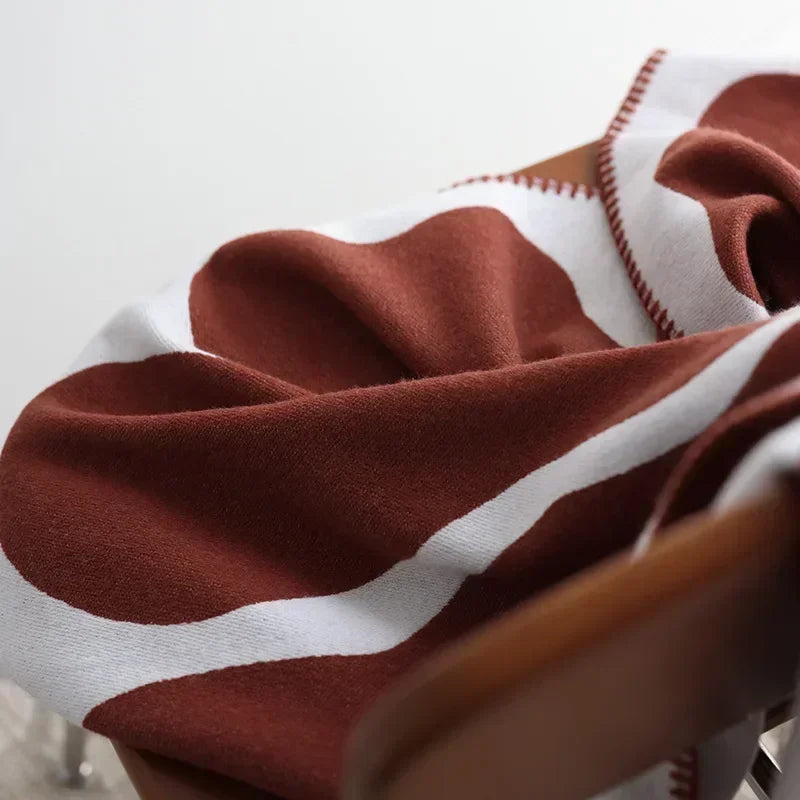 Nordic Weave: Imitation Cashmere Throw Blanket