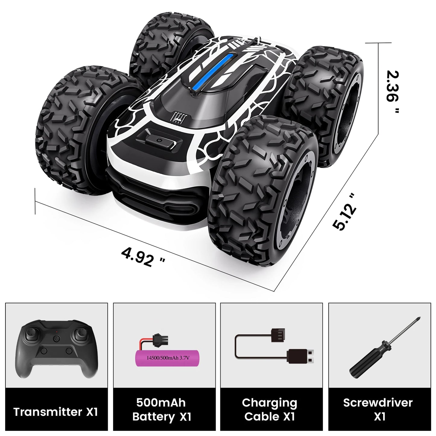 LumoTwist 1:22: Light-Show RC Stunt Car (Ages 6+)