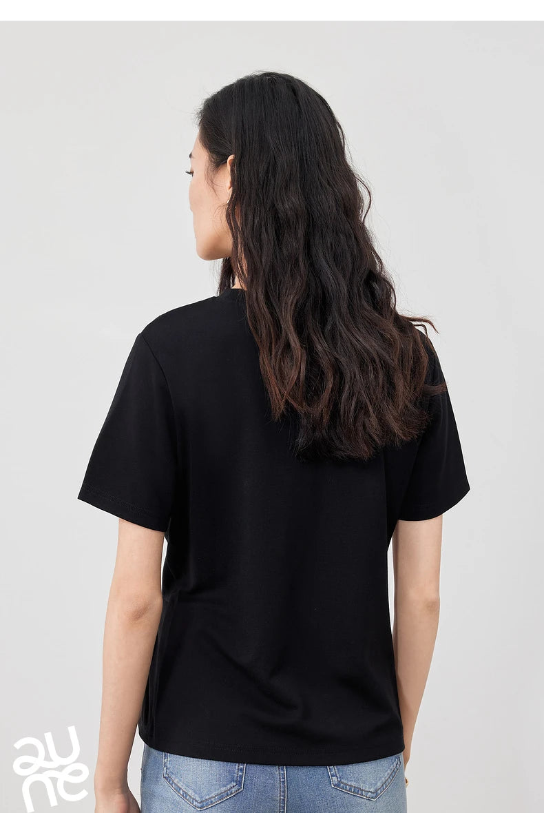 TOYOUTH Women Crop Tops 2024 Spring New Pleated Tie Irregular Solid Color Short Sleeve Women's Basic Tops