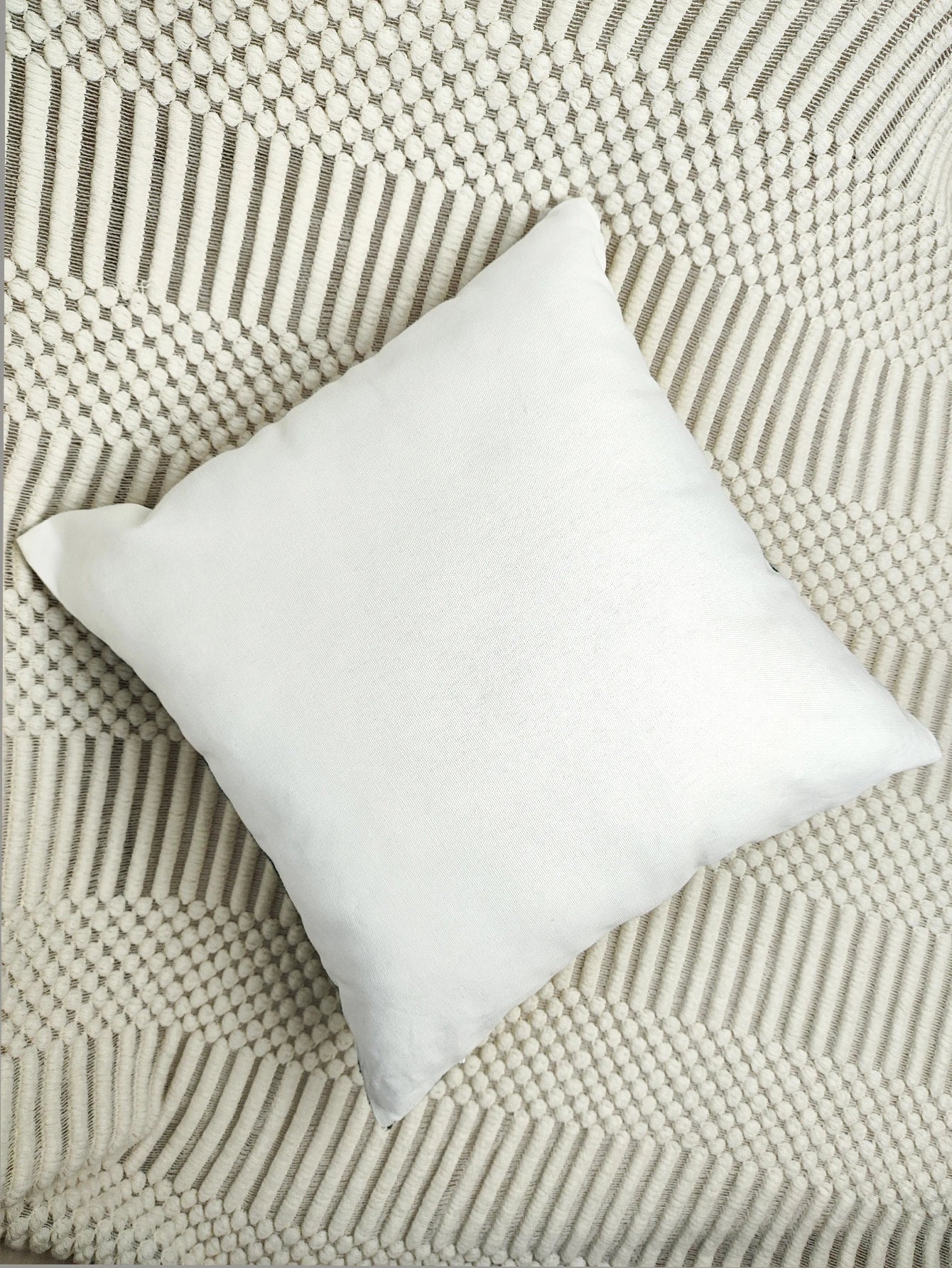 Ocean Thread: Blue Fish Embroidered Cushion Cover