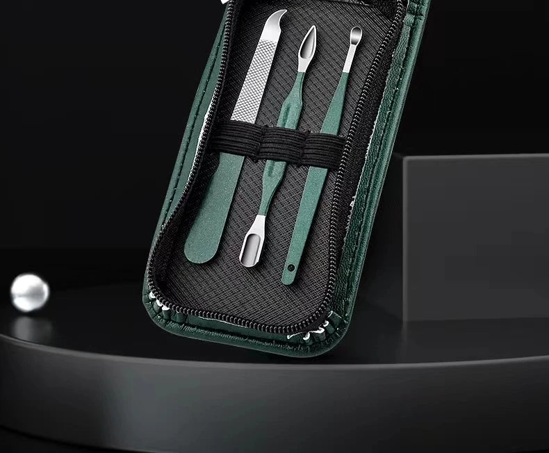 Steel Trim: Men’s 6-Piece Stainless-Steel Nail Clippers Set