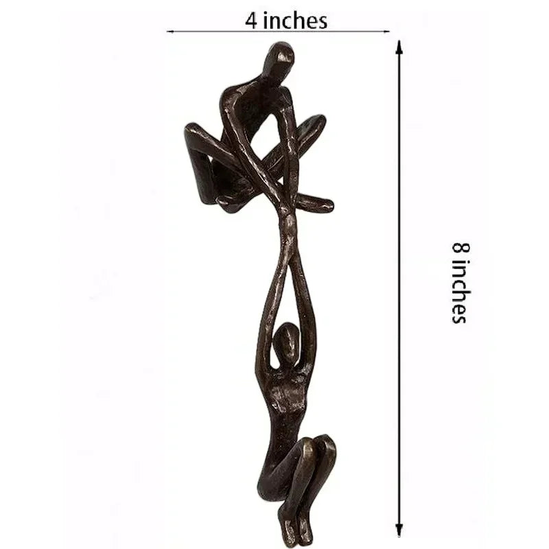 Balance of Love: Lifting Couple Resin Sculpture