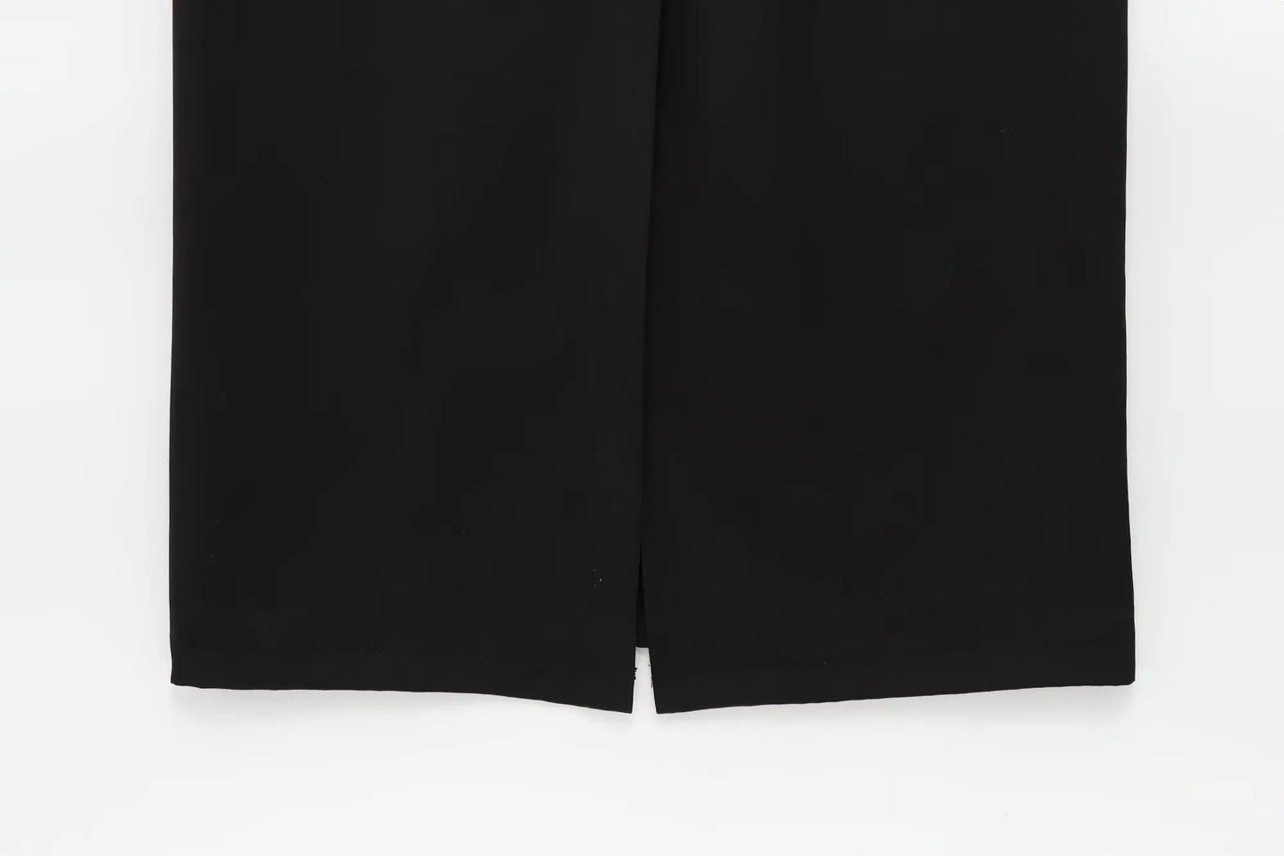 Women's Belted Black Sleeveless Dress – Office Chic Meets Summer Ease