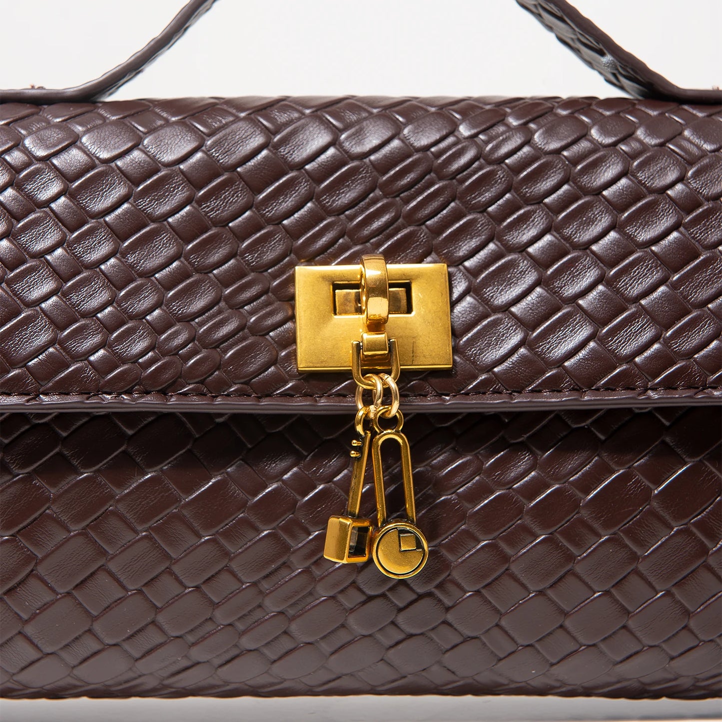 Vintage Faux Leather Woven Baguette Bag, Flap Women Clutch,Elegant Evening Bag,Burgundy Purse,Lady Dress Party,Wedding Item(Random Pattern)