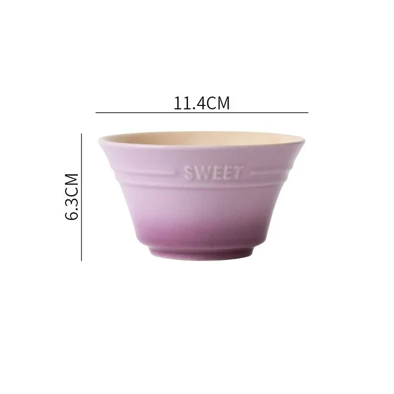 Rainbow Gradient Ceramic Bowl