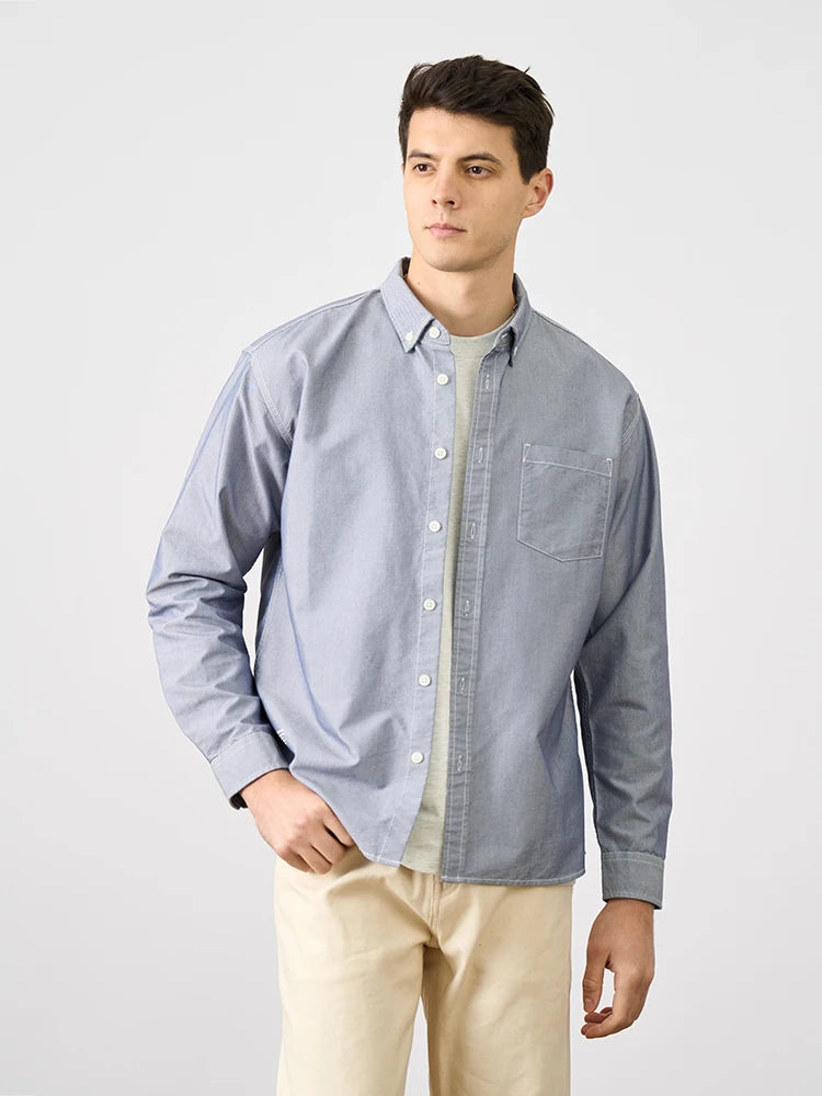 Men's Oversized Oxford Shirt – Refined Casual for Every Season