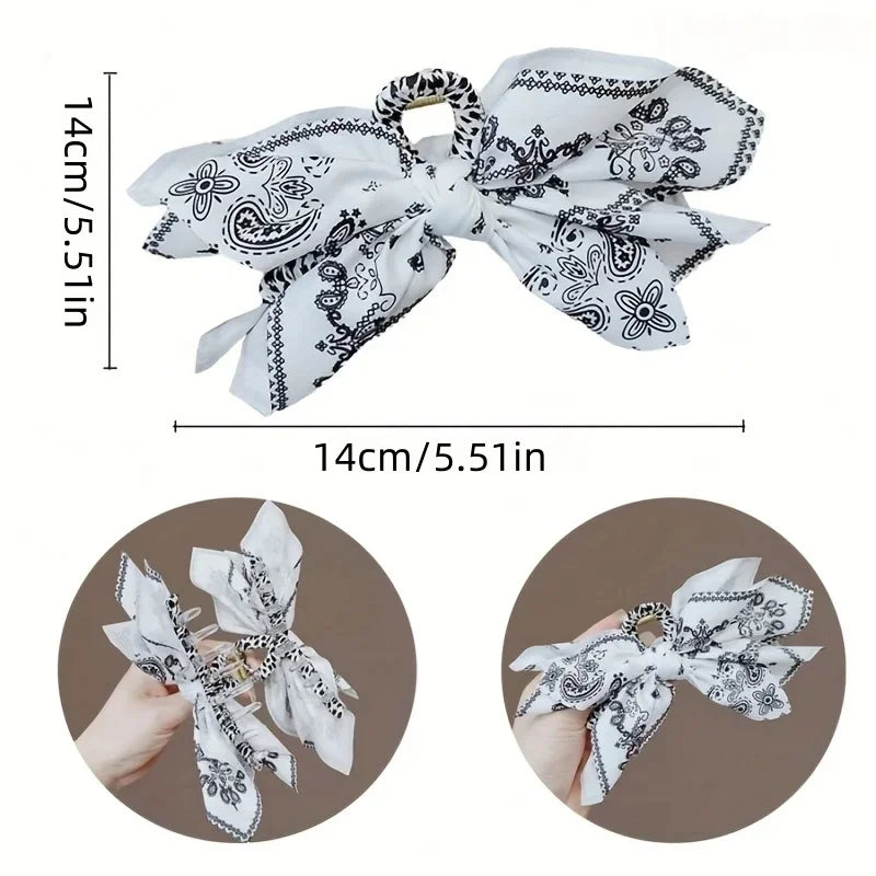 Elegant Retro Double-Sided Cashew Flower Bow Hair Clip