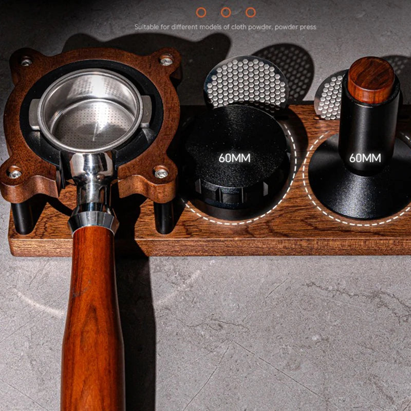 Wooden Coffee Tamper Station & Portafilter Holder
