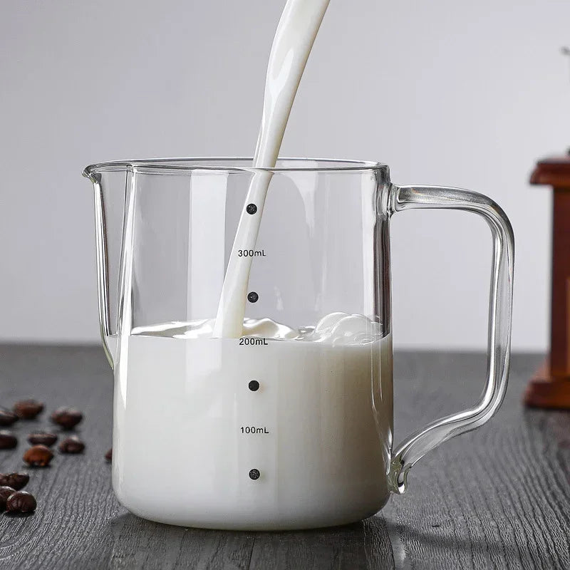 Glass Milk Frother Pitcher (350ml / 600ml)
