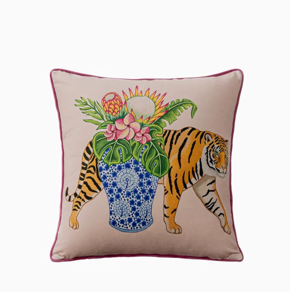 Vintage Floral Velvet Throw Pillow Covers Home Art Deco Pillowcase Square Pillow Case Cushion Cover for Bed Sofa Living Room Car