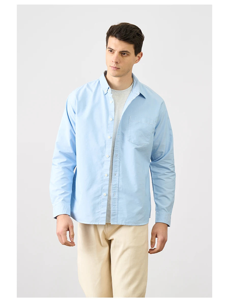 Men's Oversized Oxford Shirt – Refined Casual for Every Season