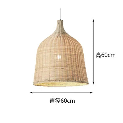 Glow Nest: Handwoven Rattan Pendant Lamp