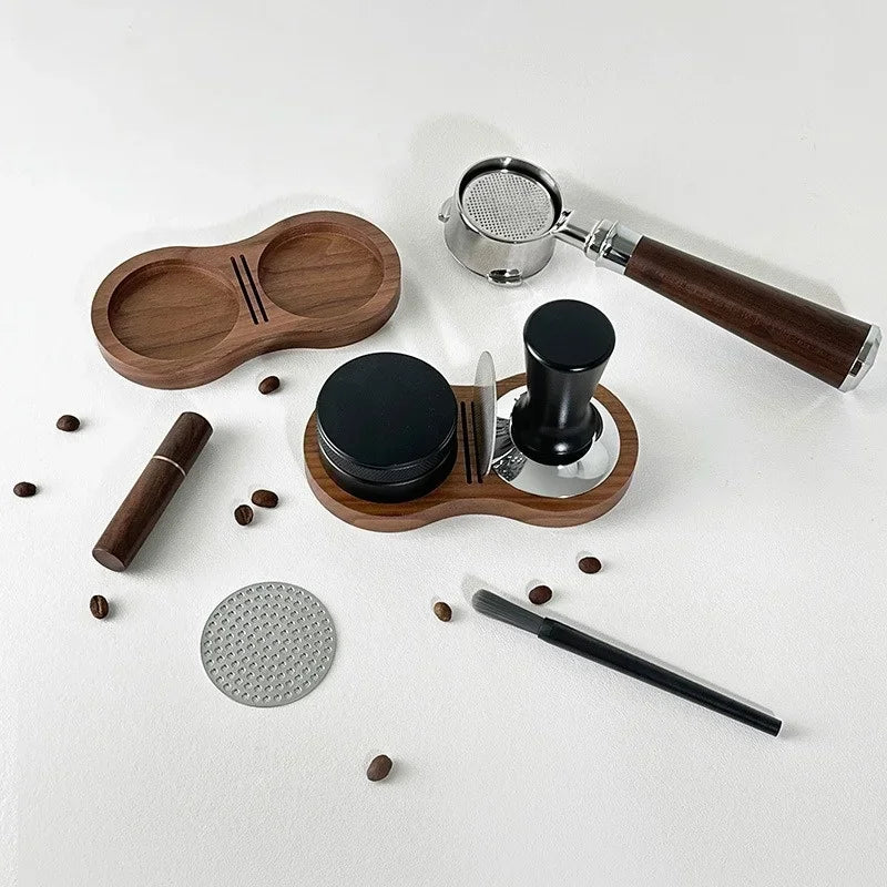 Walnut Wood Coffee Tamper Mat Stand
