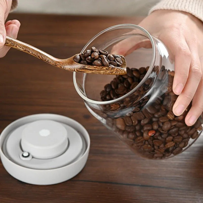 Press-Type Coffee Vacuum Storage Jar