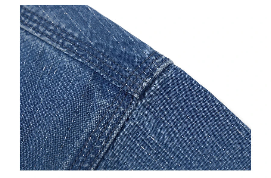 Men's Oversized Washed Indigo Cotton Shirt – Casual Cool With a Vintage Edge