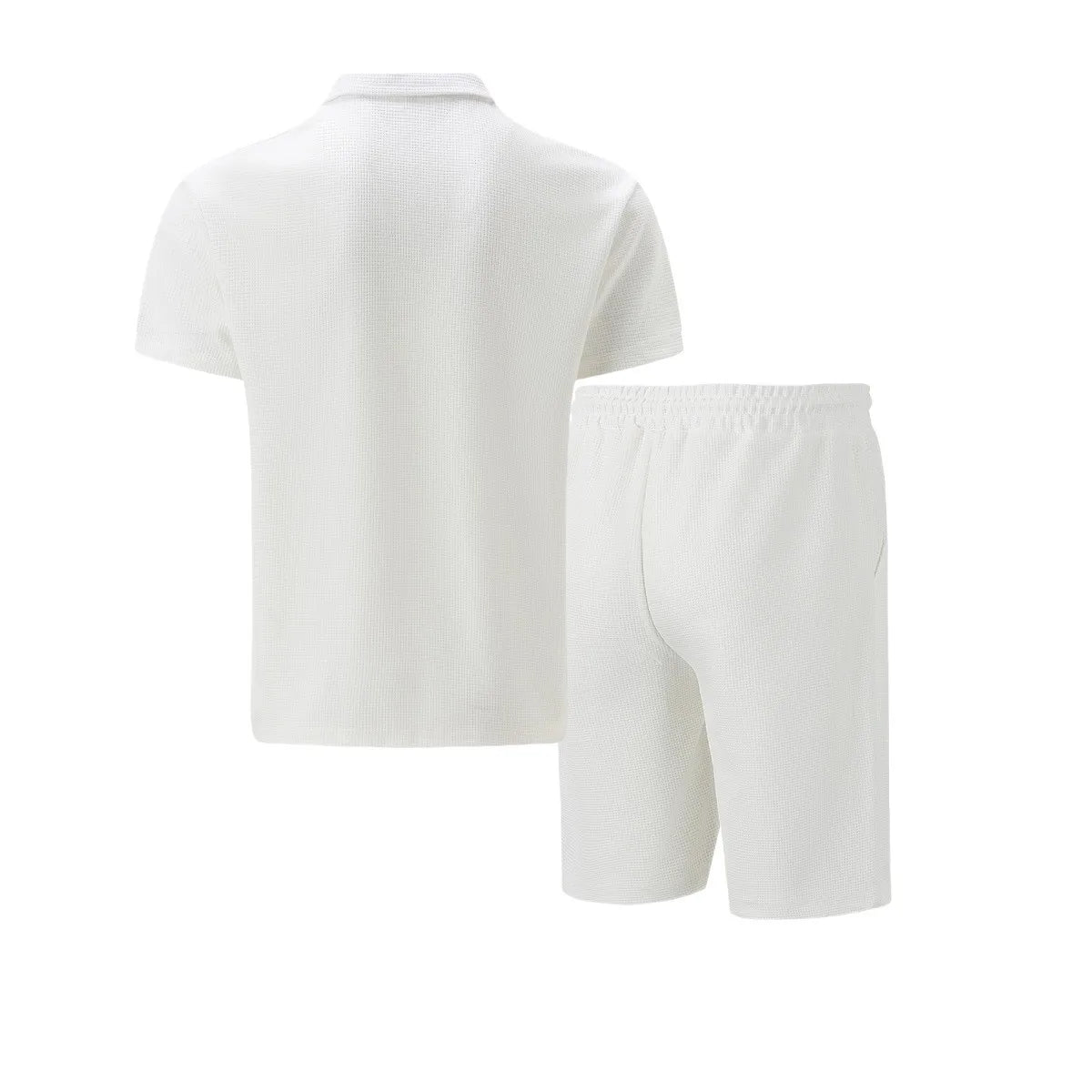 Men’s Waffle Zip-Up Set – Two-Piece, One Statement
