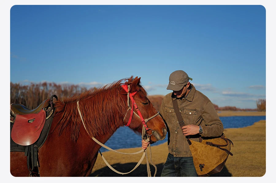 Men's Oversized Vintage Denim Jacket – 12.5oz Cotton for Cool-Season Style